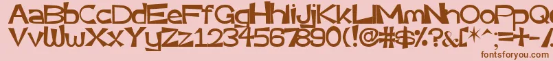 Veryassy Font – Brown Fonts on Pink Background