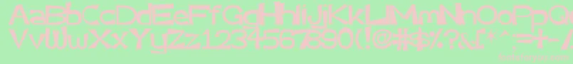 Veryassy Font – Pink Fonts on Green Background