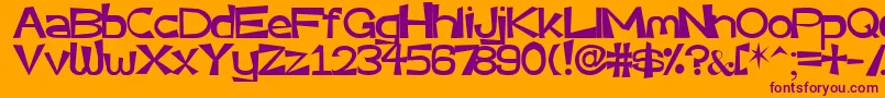 Veryassy Font – Purple Fonts on Orange Background