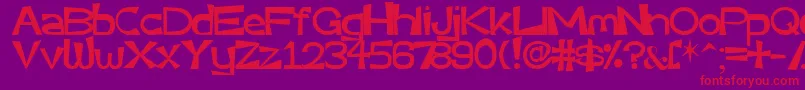 Veryassy Font – Red Fonts on Purple Background