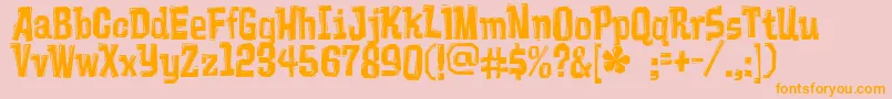 Vademecum Font – Orange Fonts on Pink Background