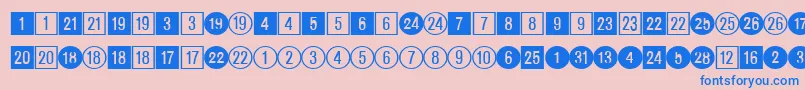 CirclednumbersRegularDb Font – Blue Fonts on Pink Background