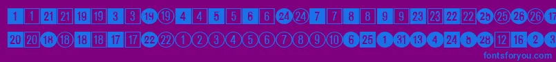 CirclednumbersRegularDb Font – Blue Fonts on Purple Background