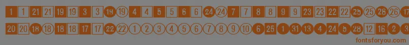 CirclednumbersRegularDb Font – Brown Fonts on Gray Background