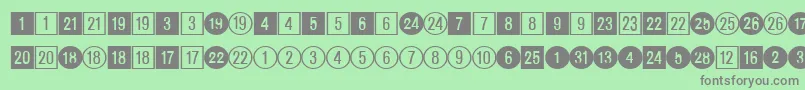 CirclednumbersRegularDb Font – Gray Fonts on Green Background