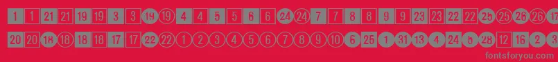 CirclednumbersRegularDb Font – Gray Fonts on Red Background