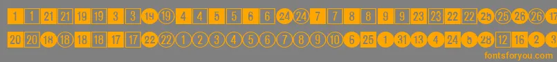 Шрифт CirclednumbersRegularDb – оранжевые шрифты на сером фоне