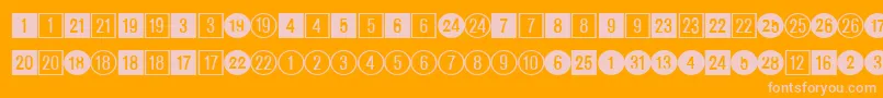 CirclednumbersRegularDb Font – Pink Fonts on Orange Background