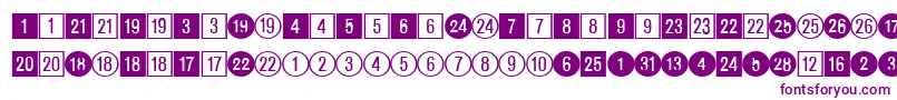 CirclednumbersRegularDb-fontti – violetit fontit