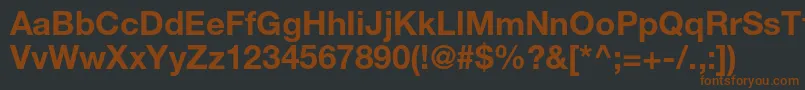 Шрифт HelveticaneueltstdBd – коричневые шрифты на чёрном фоне