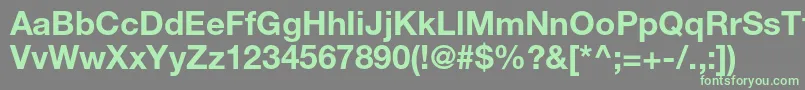 フォントHelveticaneueltstdBd – 灰色の背景に緑のフォント