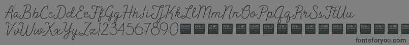 PeakTimesDemo Font – Black Fonts on Gray Background