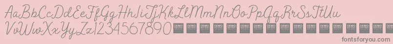 PeakTimesDemo Font – Gray Fonts on Pink Background