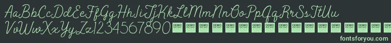 PeakTimesDemo-Schriftart – Grüne Schriften auf schwarzem Hintergrund