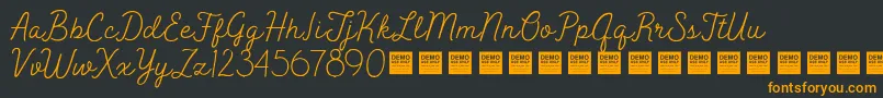 PeakTimesDemo Font – Orange Fonts on Black Background