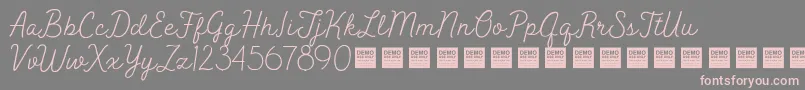 Шрифт PeakTimesDemo – розовые шрифты на сером фоне