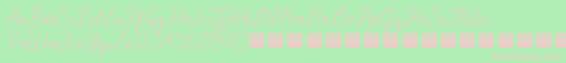 PeakTimesDemo Font – Pink Fonts on Green Background