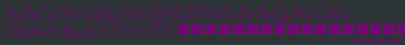 フォントPeakTimesDemo – 黒い背景に紫のフォント