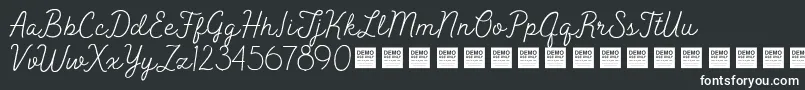PeakTimesDemo Font – White Fonts on Black Background