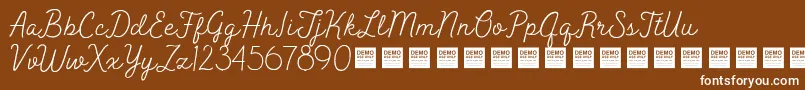Шрифт PeakTimesDemo – белые шрифты на коричневом фоне