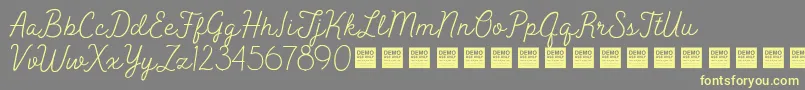 PeakTimesDemo Font – Yellow Fonts on Gray Background