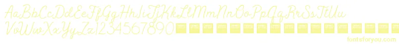 PeakTimesDemo Font – Yellow Fonts on White Background