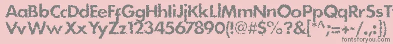 Stain Font – Gray Fonts on Pink Background