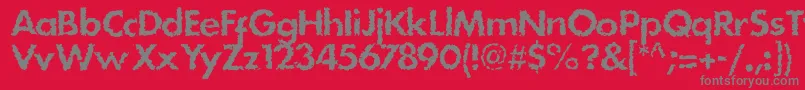 Stain Font – Gray Fonts on Red Background