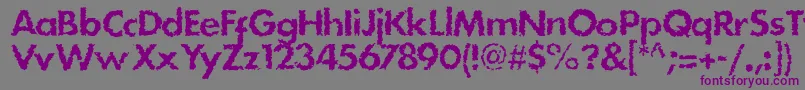 Stain Font – Purple Fonts on Gray Background