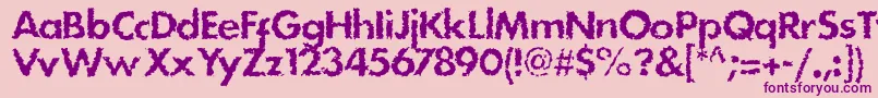 Stain Font – Purple Fonts on Pink Background