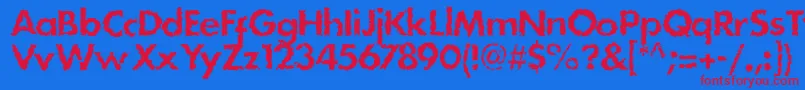 Stain Font – Red Fonts on Blue Background