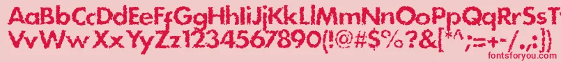 Stain Font – Red Fonts on Pink Background