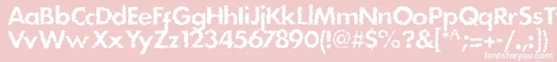 Stain-Schriftart – Weiße Schriften auf rosa Hintergrund