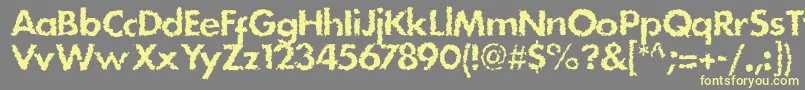 Stain Font – Yellow Fonts on Gray Background
