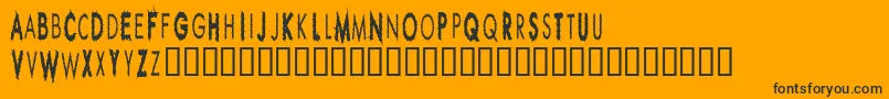 Rippcuc Font – Black Fonts on Orange Background