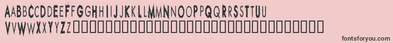 Rippcuc Font – Black Fonts on Pink Background