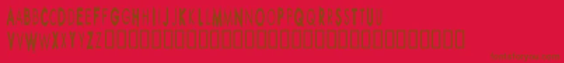 Rippcuc Font – Brown Fonts on Red Background