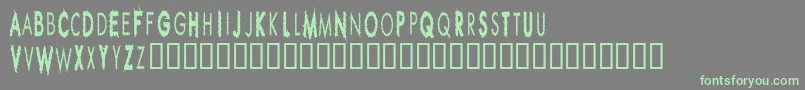 Rippcuc Font – Green Fonts on Gray Background