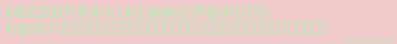 Rippcuc Font – Green Fonts on Pink Background