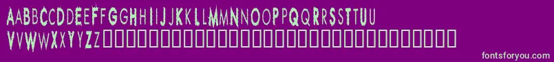 Rippcuc Font – Green Fonts on Purple Background