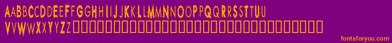 Rippcuc Font – Orange Fonts on Purple Background