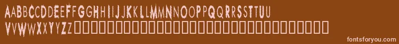 Rippcuc Font – Pink Fonts on Brown Background