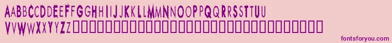 Rippcuc Font – Purple Fonts on Pink Background