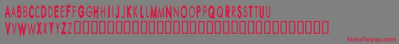 フォントRippcuc – 赤い文字の灰色の背景