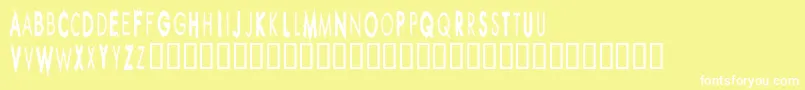 Rippcuc Font – White Fonts on Yellow Background