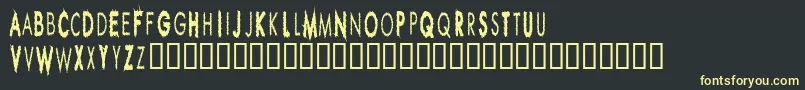 Rippcuc Font – Yellow Fonts on Black Background