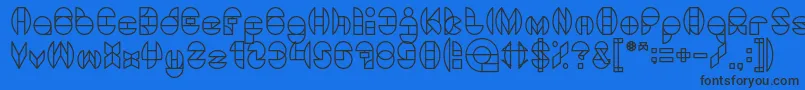 Шрифт DragonFlyLight – чёрные шрифты на синем фоне