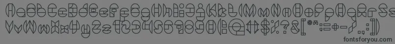 フォントDragonFlyLight – 黒い文字の灰色の背景