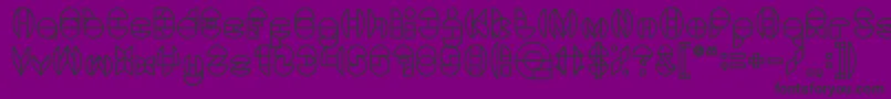 Czcionka DragonFlyLight – czarne czcionki na fioletowym tle