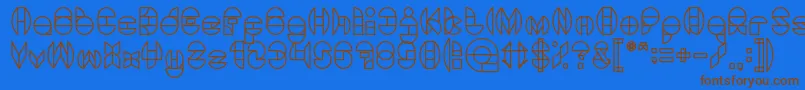 DragonFlyLight Font – Brown Fonts on Blue Background